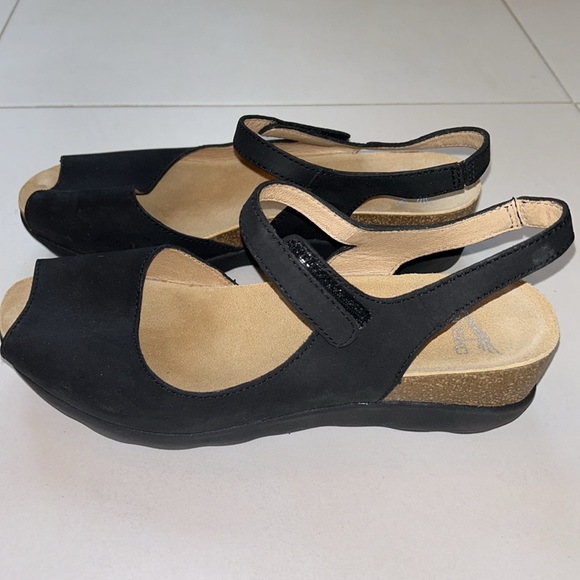 Dansko Black Open-Toe Slingback Sandal - Picture 3 of 5